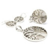 Boucles d'oreilles Arbre de Vie Argent 15 mm - Nacre