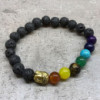 Bracelet en pierre de lave - Chakra du Bouddha