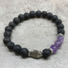 Bracelet en pierre de lave - Poisson Améthyste