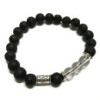 Bracelet en pierre de lave - Quartz de roche tribal