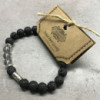 Bracelet en pierre de lave - Cornaline tête de hache