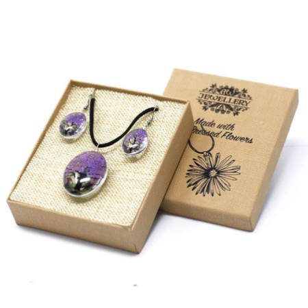 Fleurs pressées - Coffret Arbre de vie - Lavande