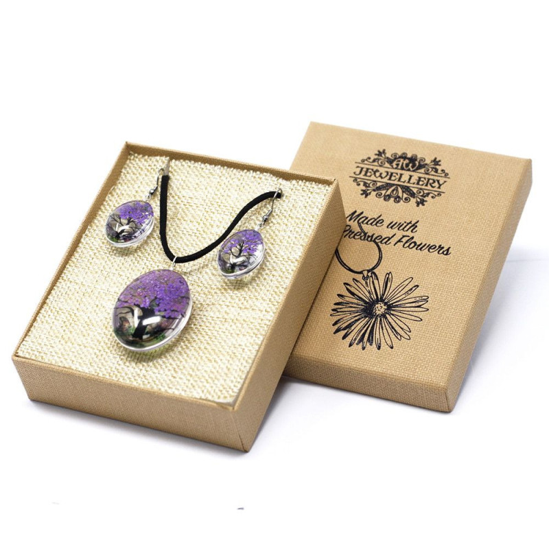 Fleurs pressées - Coffret Arbre de vie - Lavande