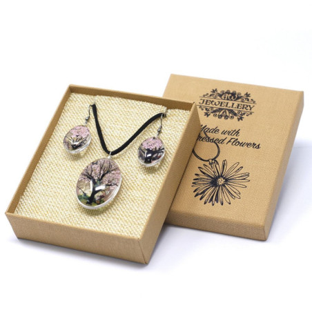Fleurs pressées - Coffret Arbre de vie - Rose