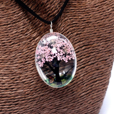 Fleurs pressées - Coffret Arbre de vie - Rose