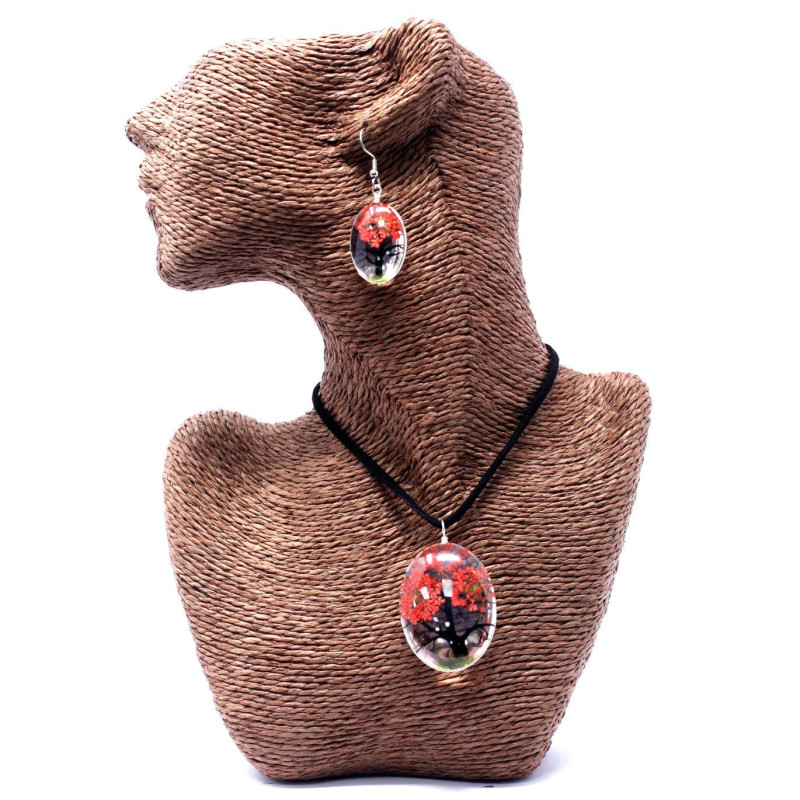 Fleurs pressées - Coffret Arbre de vie - Corail