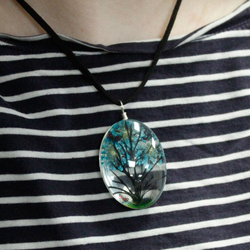 Fleurs pressées - Coffret Arbre de vie - Corail