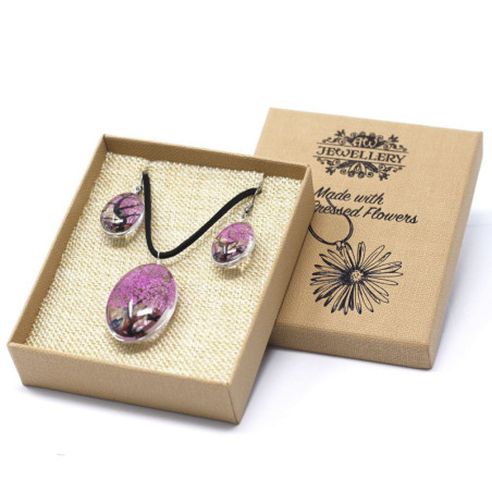 Fleurs pressées - Coffret Arbre de vie - Rose vif