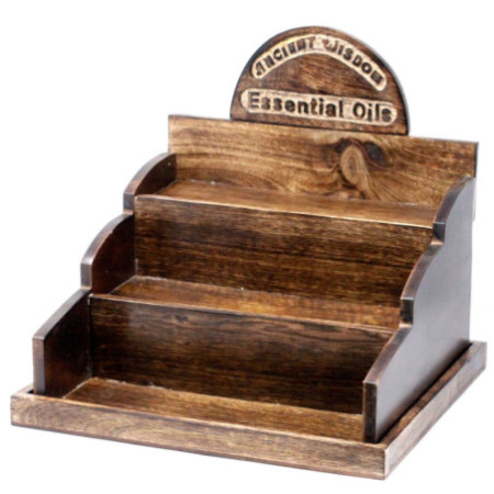 Support en bois de manguier pour huiles essentielles/parfums