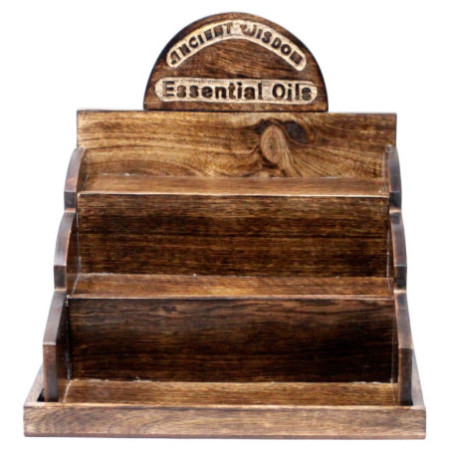 Support en bois de manguier pour huiles essentielles/parfums