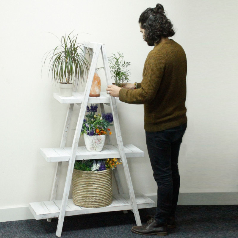 Présentoir pliable en forme de « A » - Blanchi à la chaux