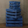 Lot de 3 boîtes de rangement/présentation - Bluewash