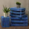 Lot de 3 boîtes de rangement/présentation - Bluewash
