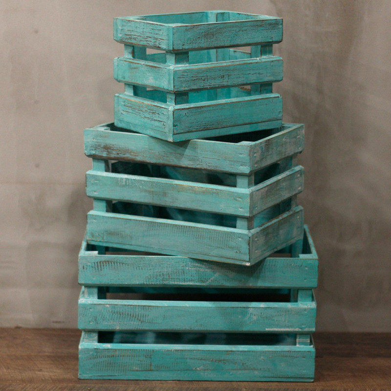Lot de 3 boîtes de rangement/présentation - Greenwash