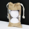 Sac en jute avec fenêtre 20x12cm