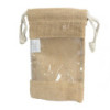 Sac en jute avec fenêtre 20x12cm