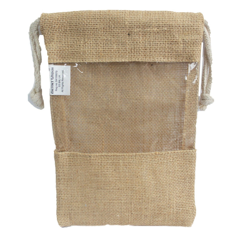 Sac en jute avec fenêtre 25x16cm