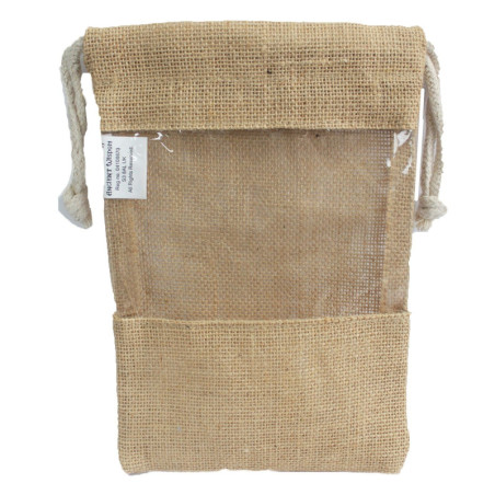 Sac en jute avec fenêtre 25x16cm