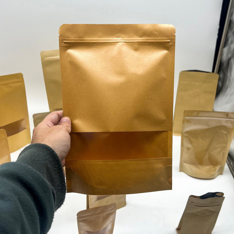 10x Sachets Kraft à Fenêtre 16 x 24 cm