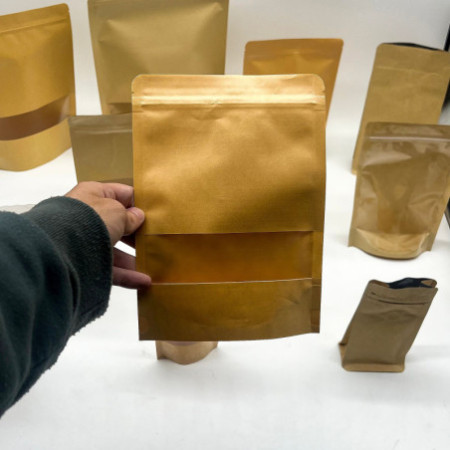 10x Sachets Kraft à Fenêtre 18x26 cm