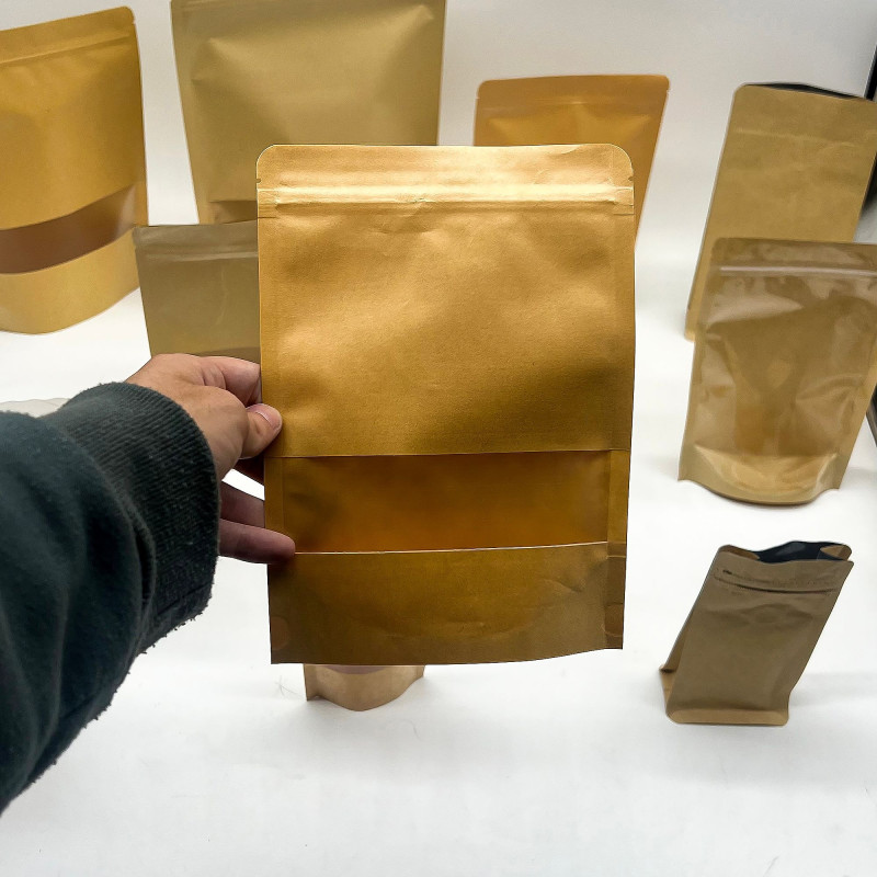 10x Sachets Kraft à Fenêtre 18x26 cm