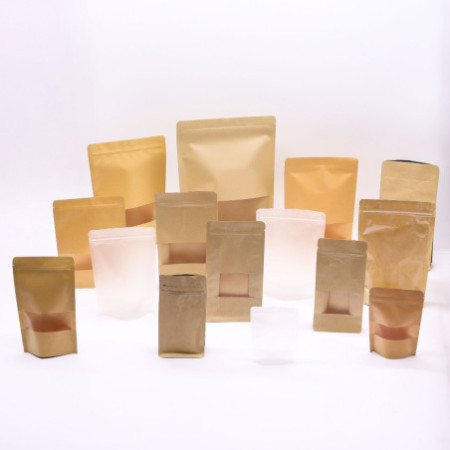 10x Sachet Kraft à Fenêtre 20 x 30 cm
