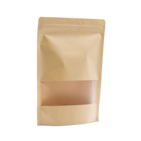10x Sachets Kraft à Fenêtre 25 x 35 cm