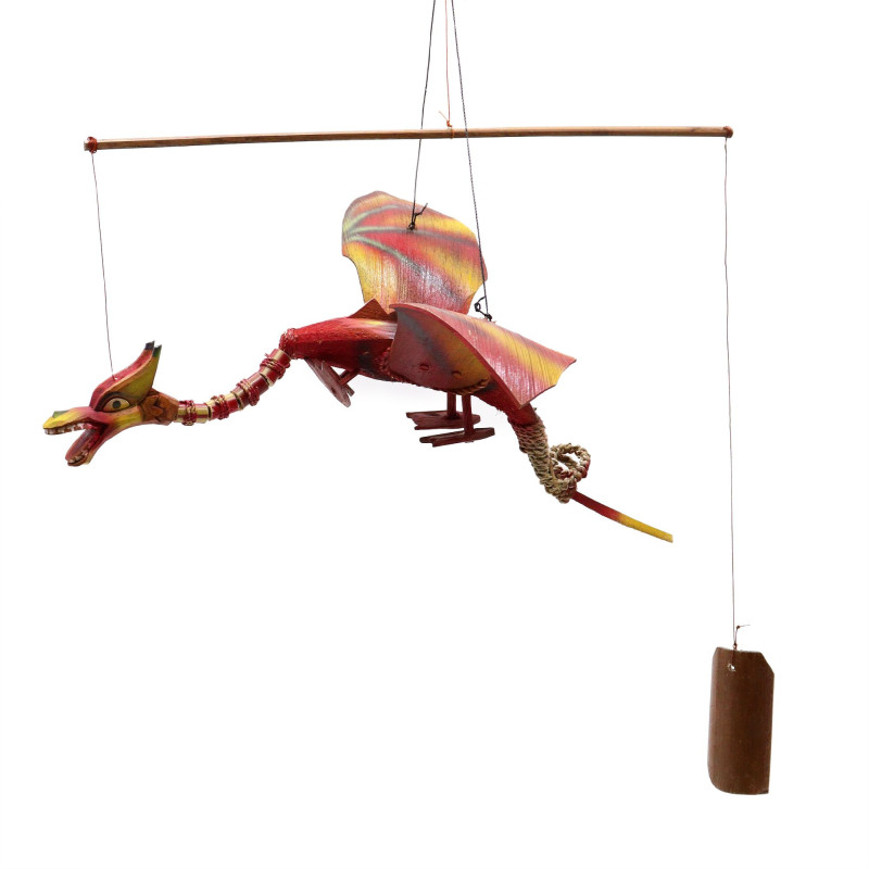 Mobile Dragon Noix de Coco Rouge 37cm