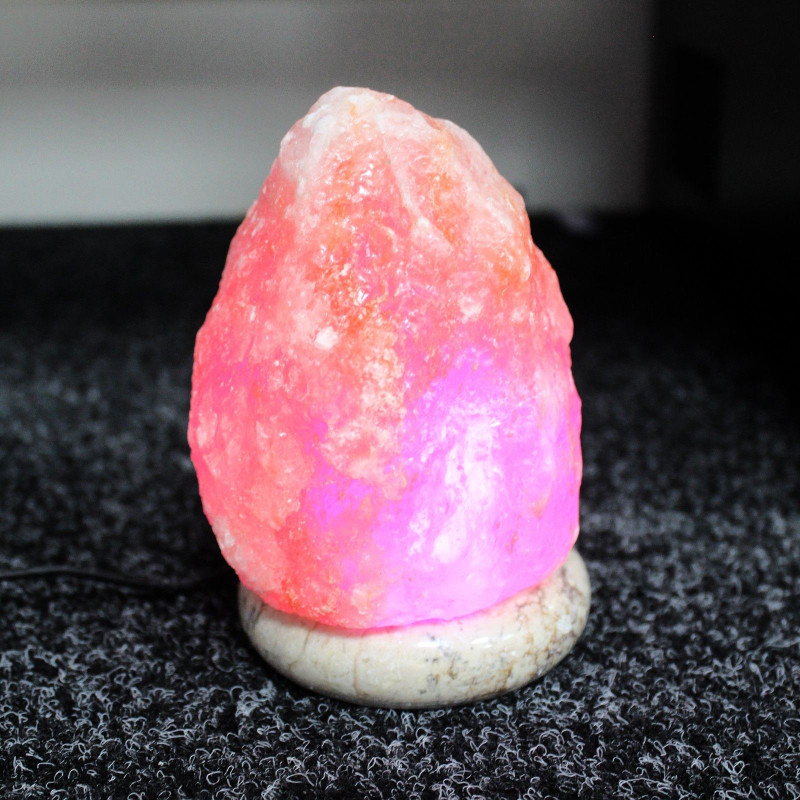 Lampe de sel naturelle USB de qualité - 11,5 cm (lumière multicolore)