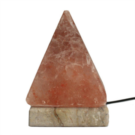 Lampe de sel pyramidale USB de qualité - 9 cm (lumière blanche)