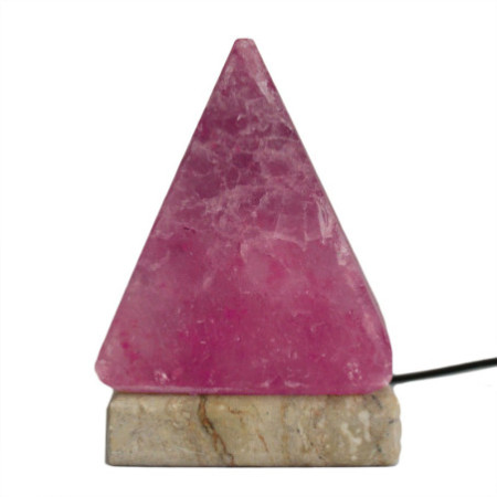 Lampe de sel pyramidale USB - 9 cm (lumière multicolore)