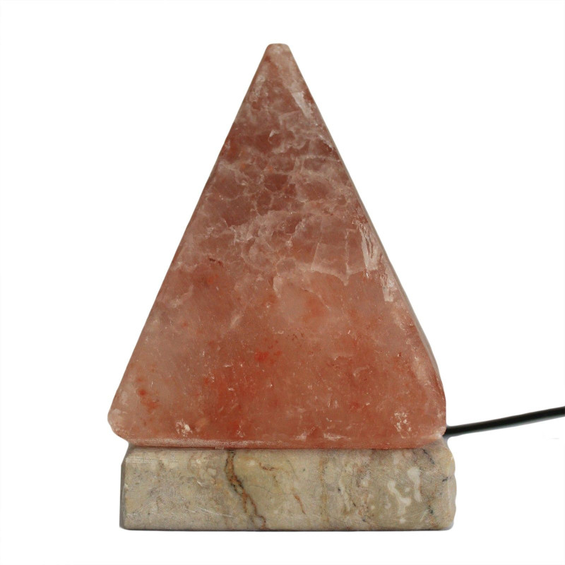 Lampe de sel pyramidale USB - 9 cm (lumière multicolore)