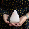 Lampe de sel USB Pyramide BLANCHE de qualité - 9 cm (multicolore)