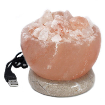 Lampe USB Fire Bowl en sel de l'Himalaya (Multicolore)