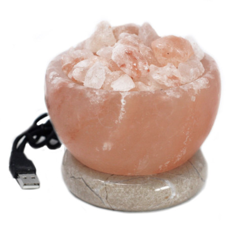 Lampe USB Fire Bowl en sel de l'Himalaya (Multicolore)