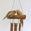 1x Carillon à vent Twin Birds en noix de coco