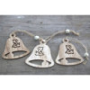Lot de 3 décorations de Noël en bois - Cloche