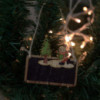 Lot de 2 décorations de Noël en bois - Bonhomme de neige et arbre
