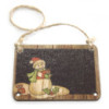Lot de 2 décorations de Noël en bois - Bonhomme de neige
