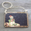 Lot de 2 décorations de Noël en bois - Bonhomme de neige