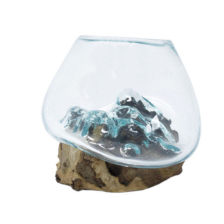 Verre fondu sur bois - Petit bol