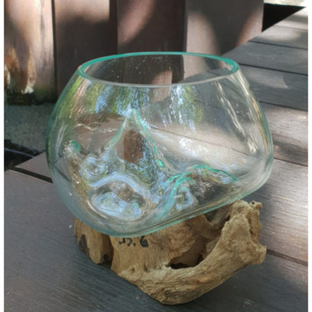 Verre fondu sur bois - Petit bol