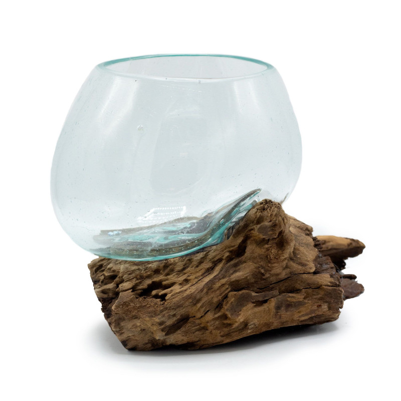 Verre fondu sur bois - Bol moyen