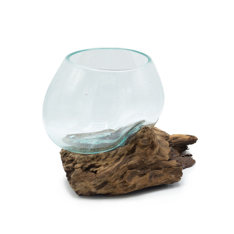 Verre fondu sur bois - Bol moyen