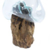 Verre fondu sur bois - Grand bol