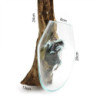Verre fondu sur bois - Bol suspendu