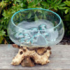 Verre fondu sur bois - Grand bol ouvert