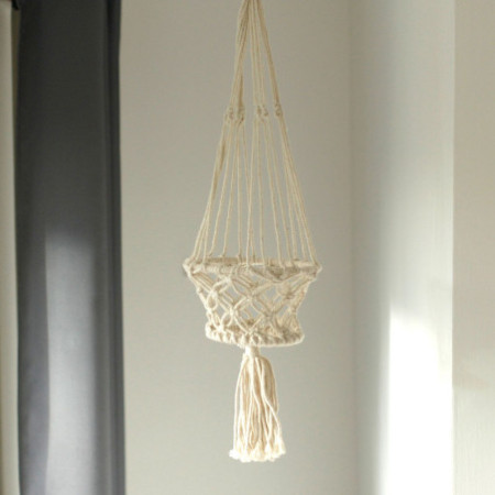 Manique en macramé - Petit pot simple