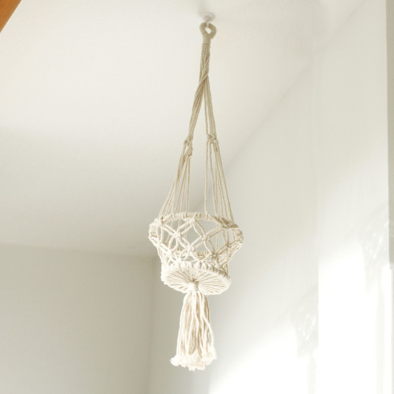 Manique en macramé - Petit pot simple
