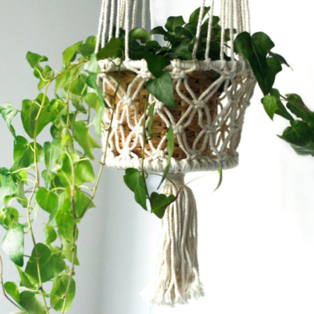 Manique en macramé - Double support